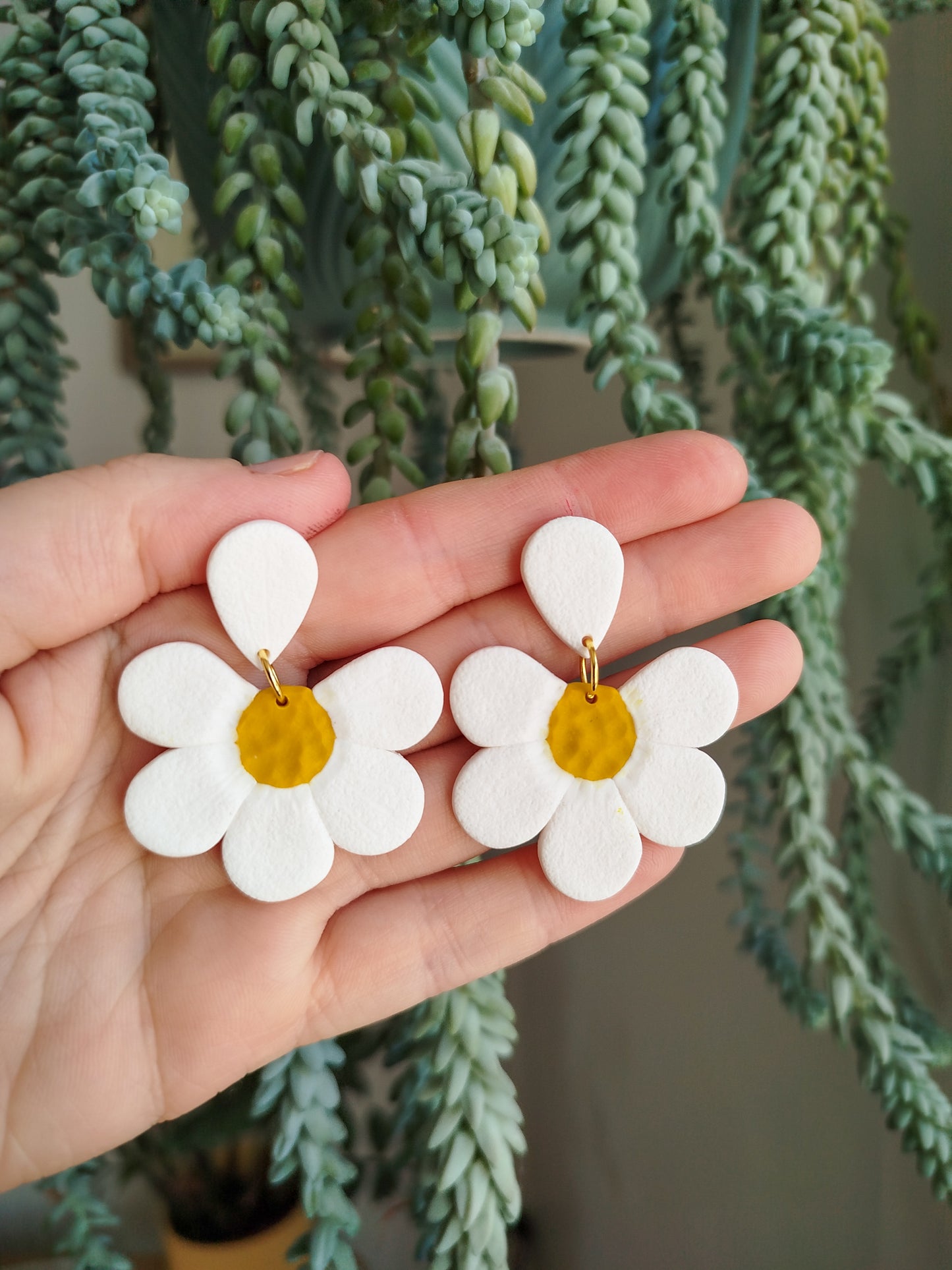 Boucles d'oreilles marguerites