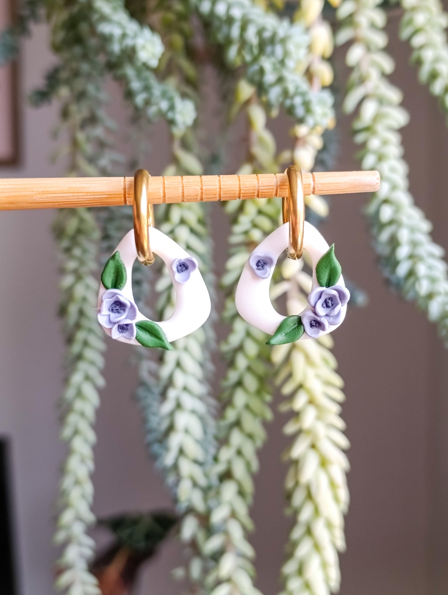 boucles d'oreilles English garden