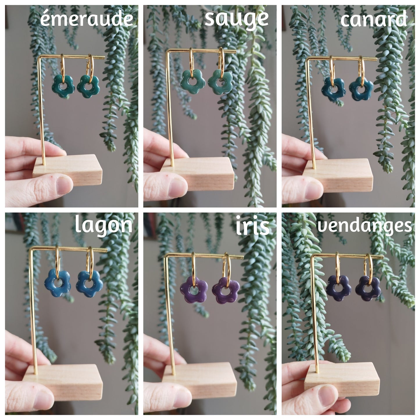 Boucles d'oreilles Pépettes faites main personnalisables