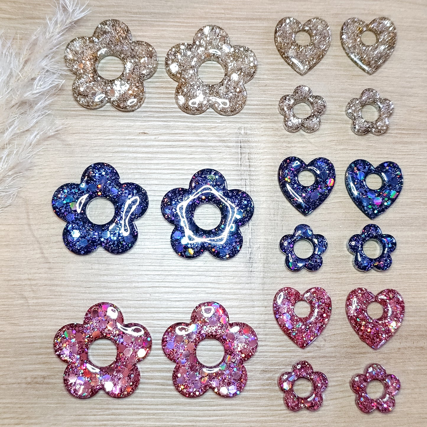 Pampilles resine paillettes