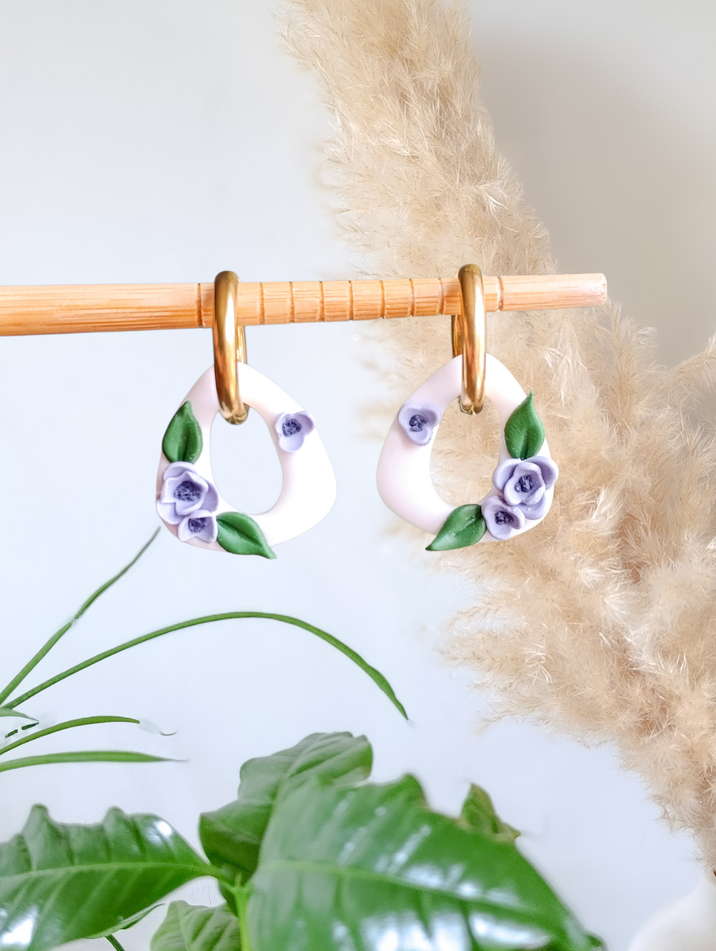 boucles d'oreilles English garden